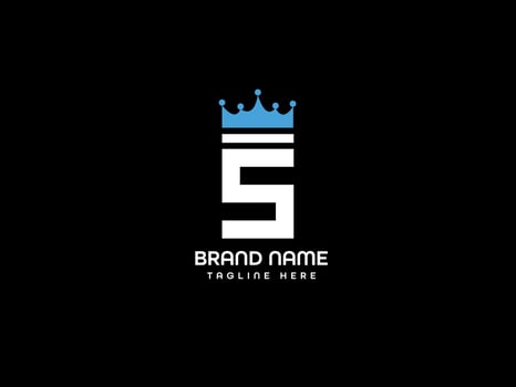 S modern crown logo vector