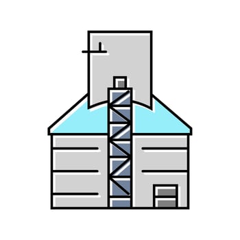 silo biomass color icon illustration vector