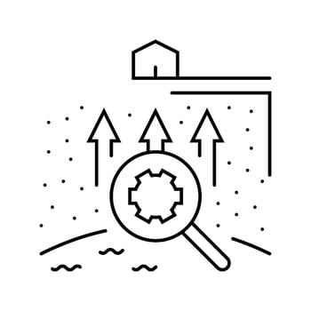 energy exploration geothermal line icon illustration vector