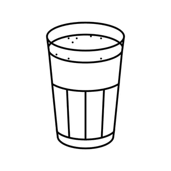 vindaloo curry indian cuisine line icon illustration vector