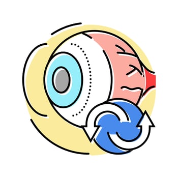 corneal transplant surgery color icon illustration vector