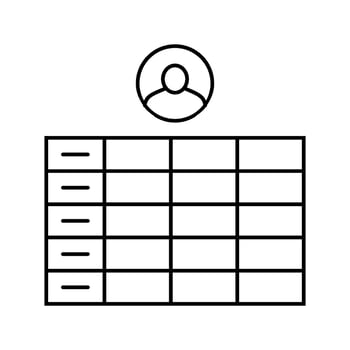 guerrilla testing ux ui design line icon illustration vector