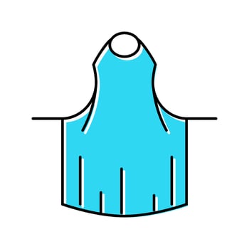 apron ppe protective equipment color icon illustration vector