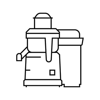 press grill restaurant equipment line icon illustration vector