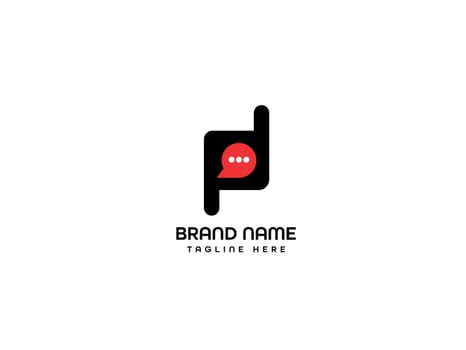 Letter h chat box logo vector