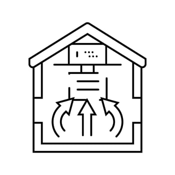 return air ventilation line icon illustration vector