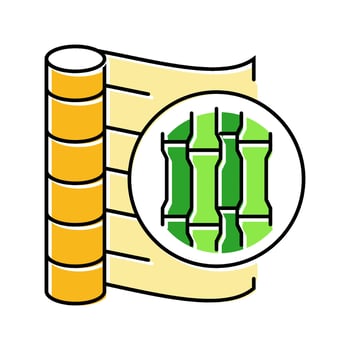 bamboo fabric sustainable fashion color icon illustration vector