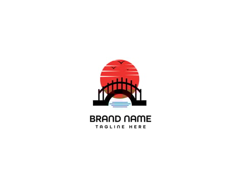 Black and read t shirt logo design vector