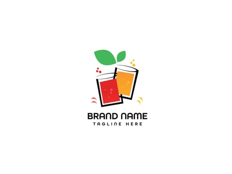 Modern glass logo design vector