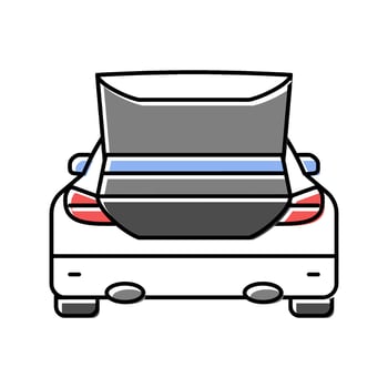 trunk car auto color icon illustration vector