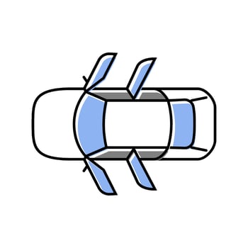 doors car drive color icon illustration vector