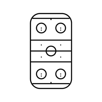 rink ice hockey sport game color icon illustration vector