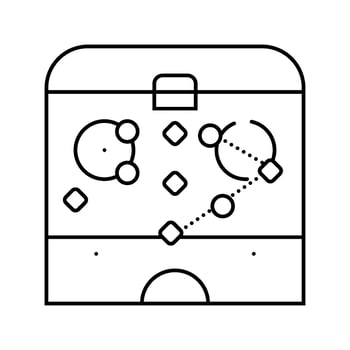 power play ice hockey sport game line icon illustration vector
