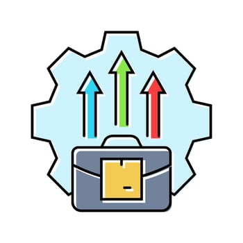 performance management modern business color icon illustration vector