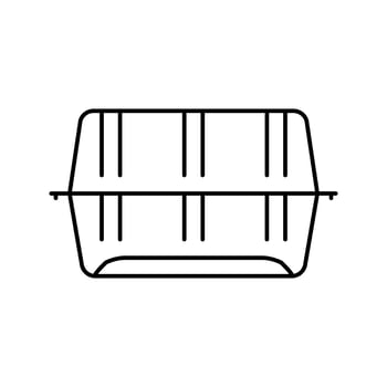 container plastic package line icon illustration vector