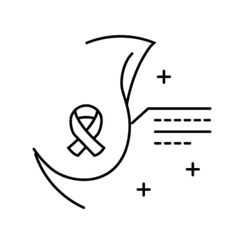 breast cancer awareness woman disease line icon illustration vector