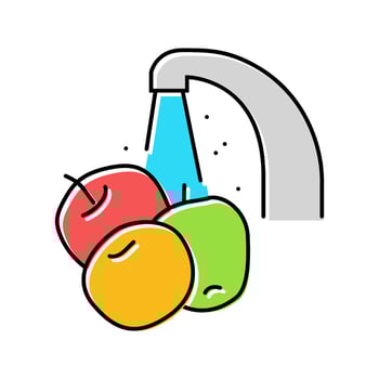 hygiene food safety color icon illustration vector