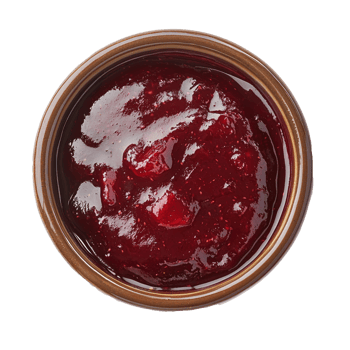 Cranberry sauce isolate on transparent background png