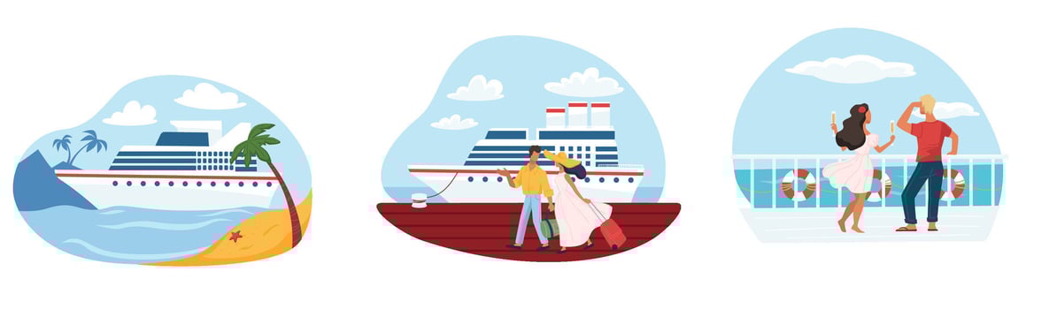 Cruise Ship Vacation Series vector