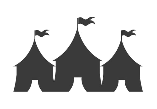 Circus Tent Silhouette Illustration vector