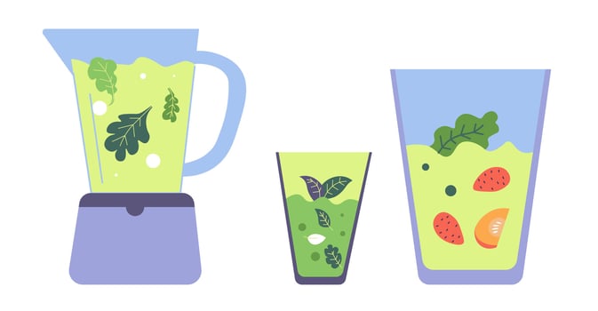 Healthy Green Smoothie Illustration vector