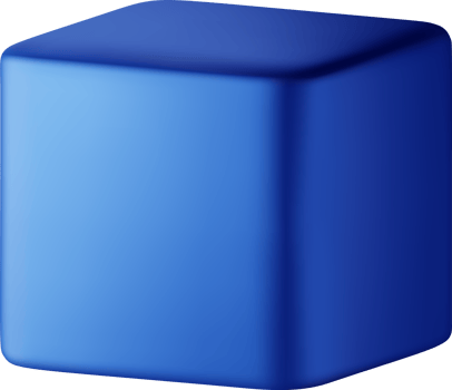 3D blue cube podium Stage for product presentation png