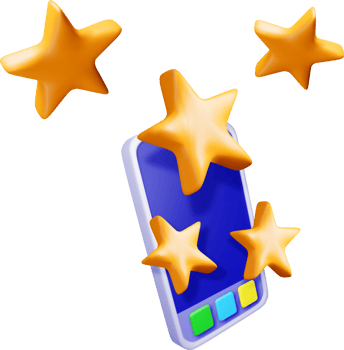 3D smartphone with customer feedback png