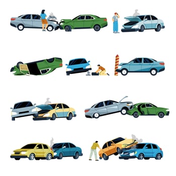 Road Traffic Accident Illustrations vector