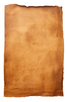 Old vertical brown paper sheet isolated on transparent background png