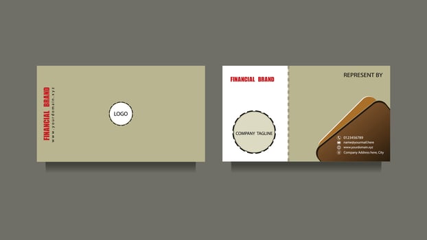 Business Card Design for Financial Company vector