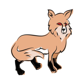 Fox Sign and Illustration vector