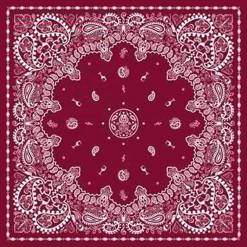 Red bandana Print. wine paisley bandana bandana Scarf Face Head Wrap. pattern wines grapes cheese Grape leaves square pattern design vector