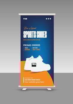 Exclusive Sports Shoe roll up Design Template vector