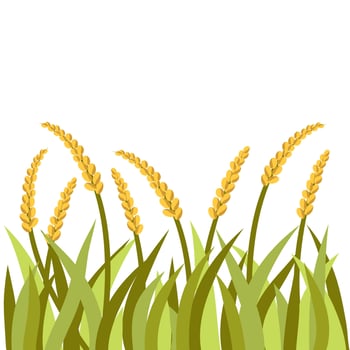 Wheat Plant with grass vector