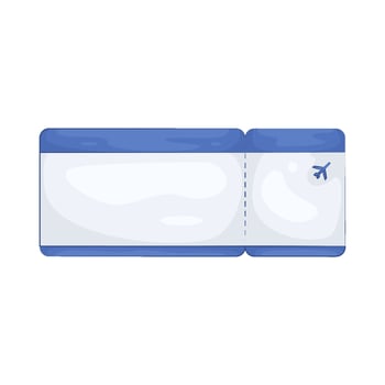 Illustration of flight ticket vector