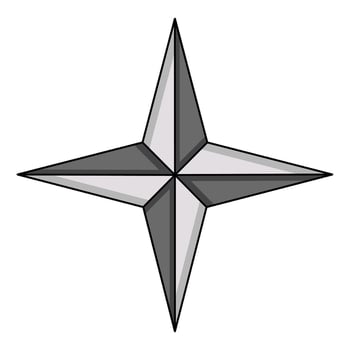 illustration of compass rose vector