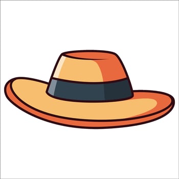Straw hat on white background vector