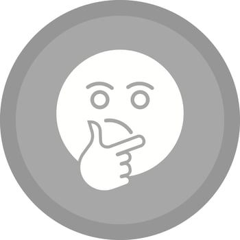 Thinking Face Icon Design vector