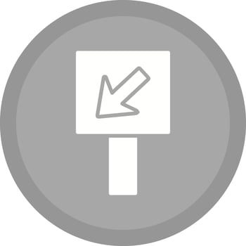 Diagonal Down Left Arrow Icon Design vector