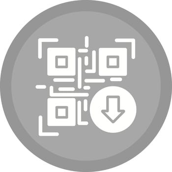 QR Code Download Icon Design vector