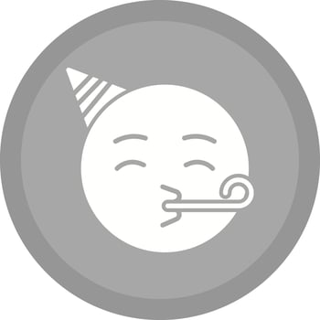Partying Face Icon Design vector