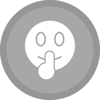 Shushing Face Icon Design vector