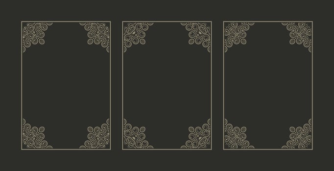 Frame ornamental elements design collection vector