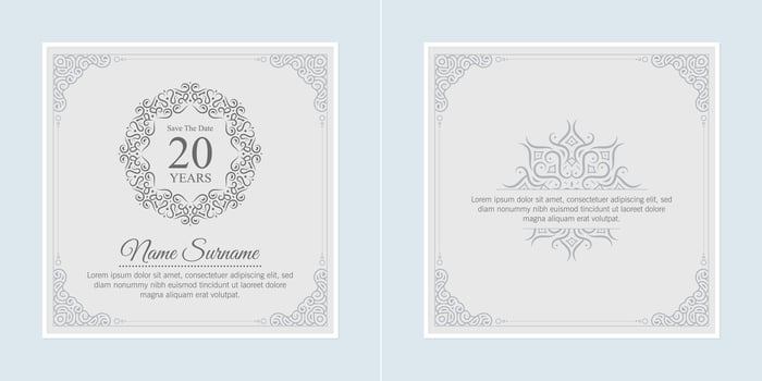 ornament pattern style elegant birthday invitation vector