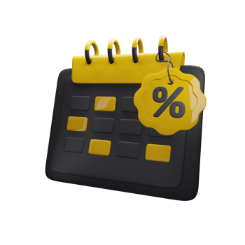 Calendar Discount 3D Icon png