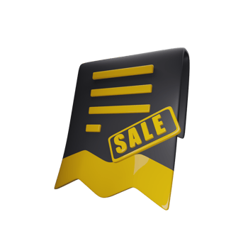 Invoice Discount 3D Icon png