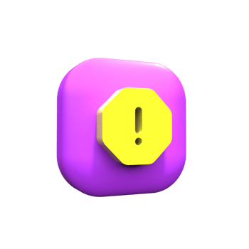 exclamation icon 3d render png