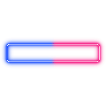 Neon title border frame. LED Text box. Neon light effects png