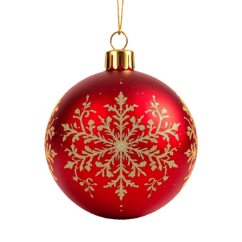 A pattern christmas ball isolated on transparent background png