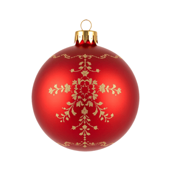 red color christmas ball isolated png